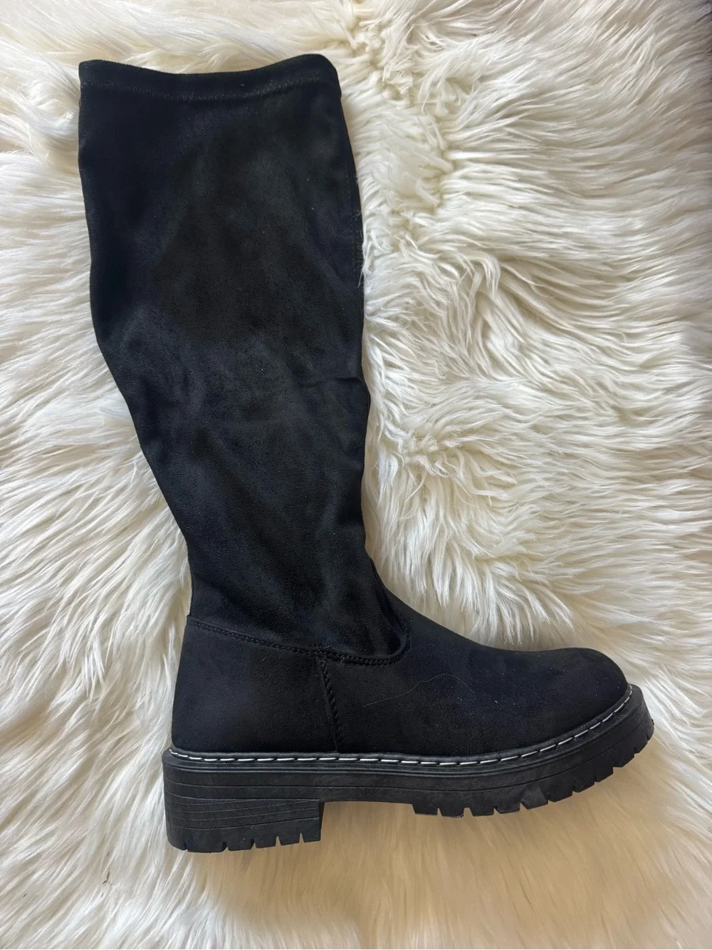 Sugar Black Over-The-Knee Platform Boots